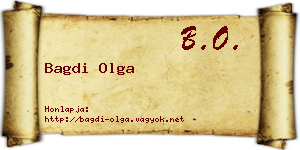 Bagdi Olga névjegykártya